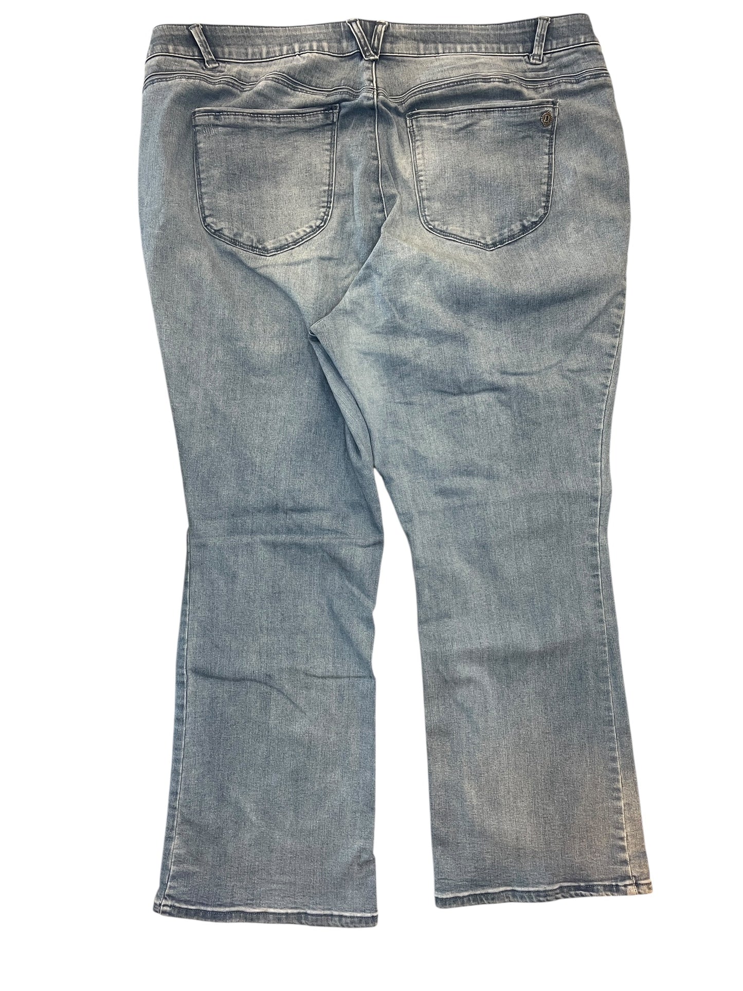 Jeans Straight By Democracy In Blue Denim, Size:22