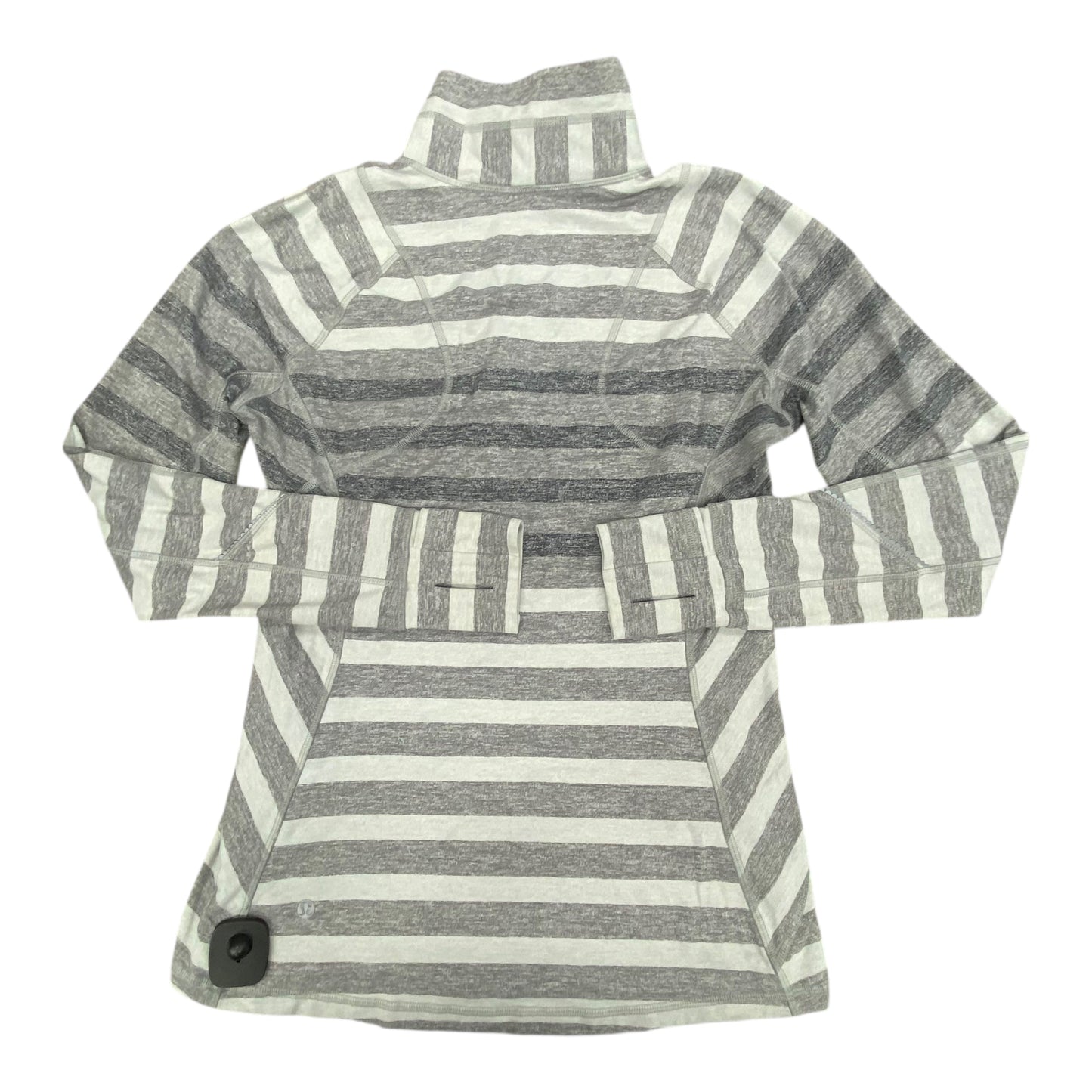 Athletic Top Ls Collar By Lululemon In Grey, Size:10
