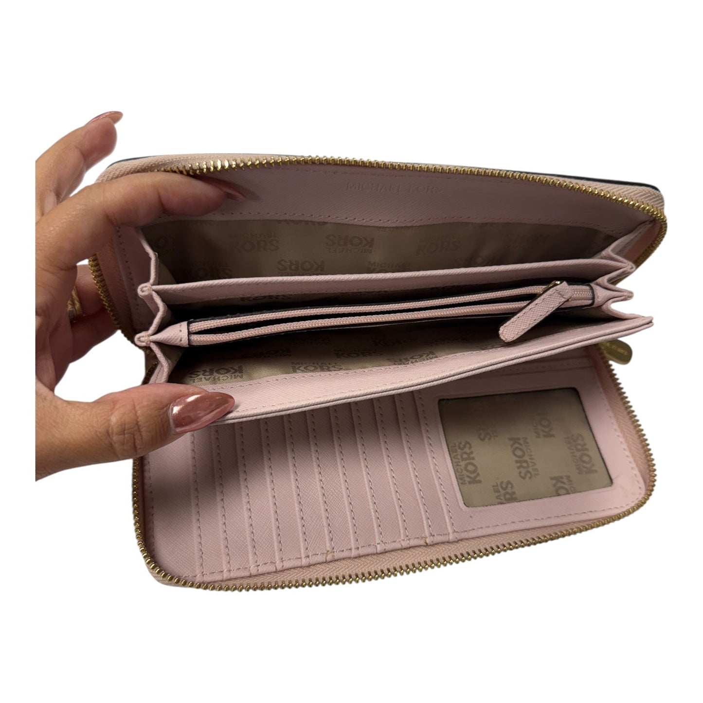 Wallet Designer By Michael Kors In Pink, Size:Medium