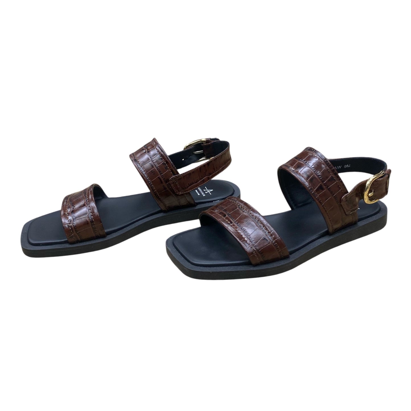 Sandals Flats By Aquatalia In Brown, Size:9