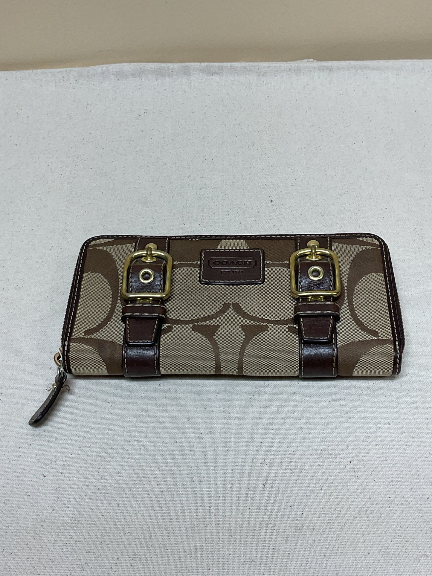 Wallet Designer By Coach In Brown, Size:Medium