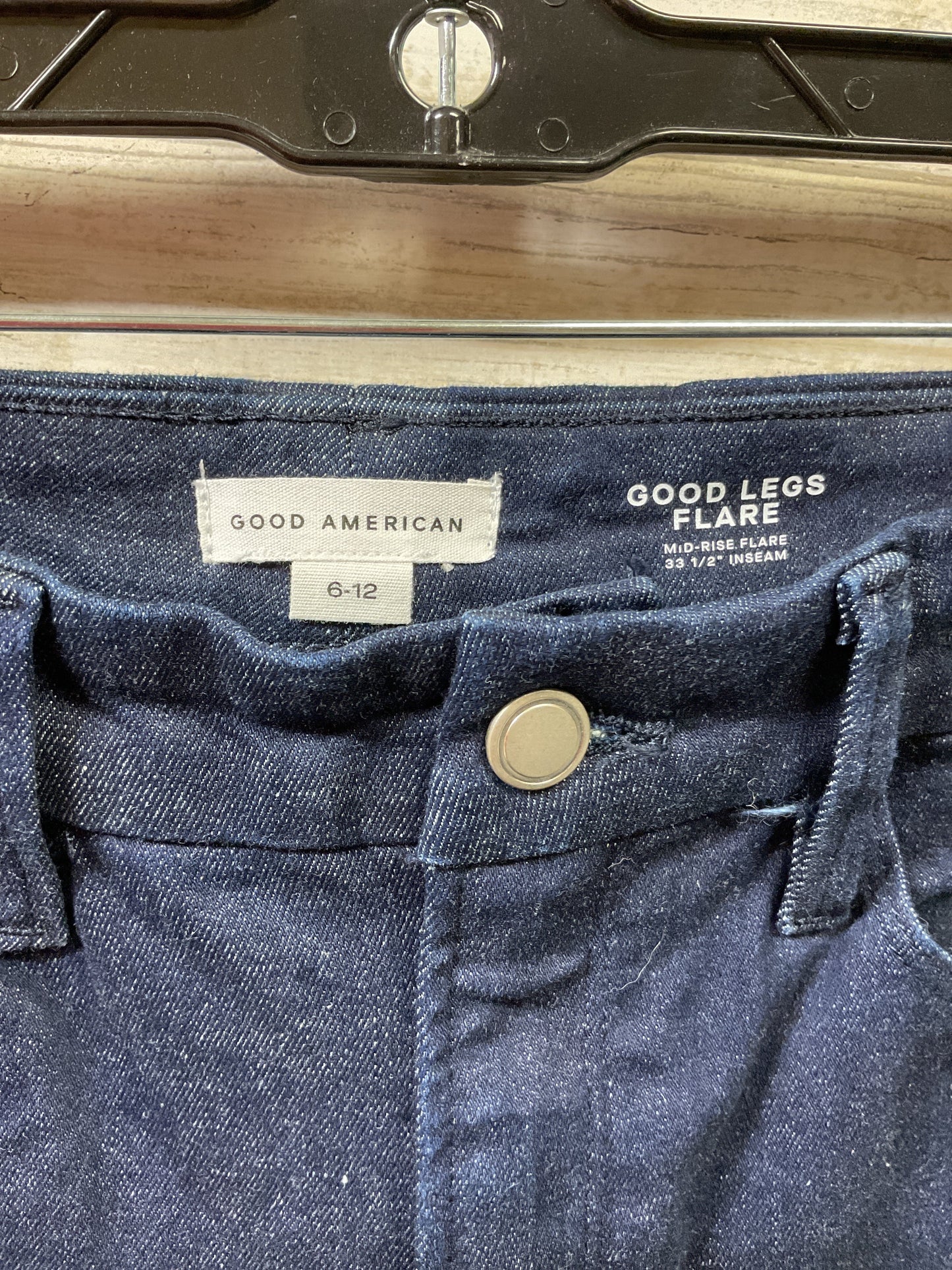 Jeans Flared By Good American In Blue Denim, Size:6-12