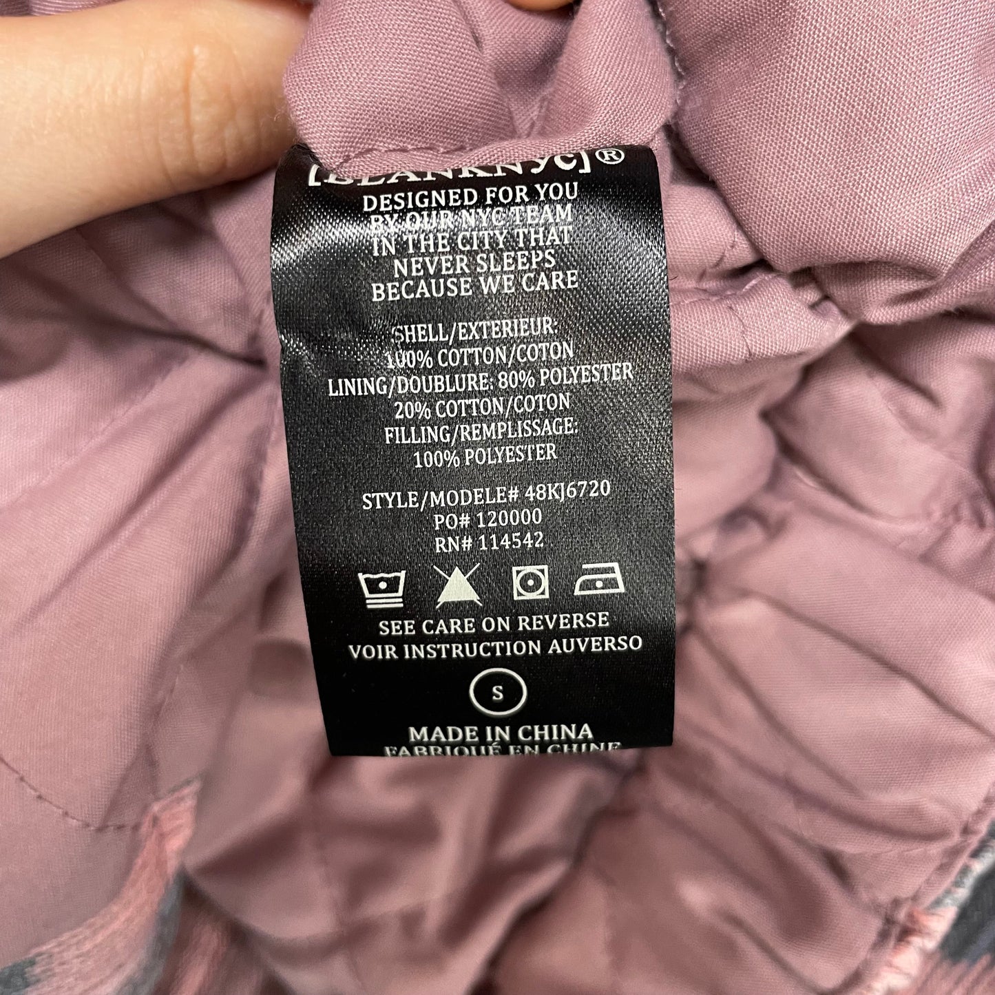 Jacket Moto By Blanknyc In Blue & Pink, Size: S