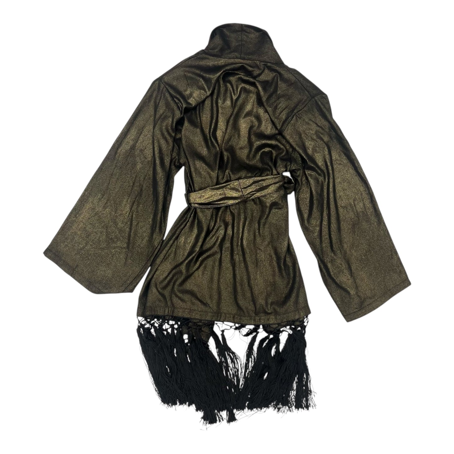 Kimono By Anthropologie In Black & Gold, Size:Osfm