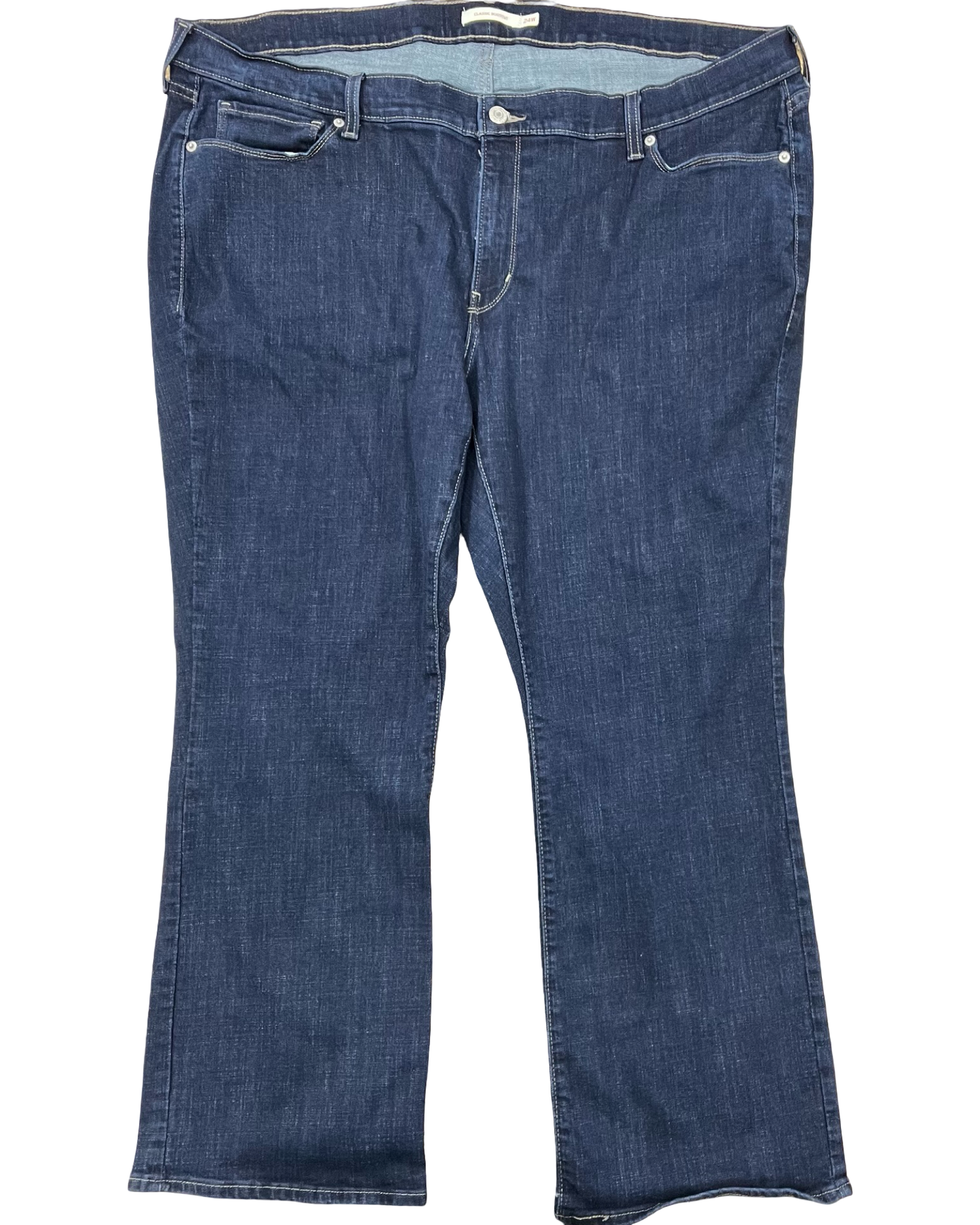 Jeans Boot Cut By Levis In Blue Denim, Size:24