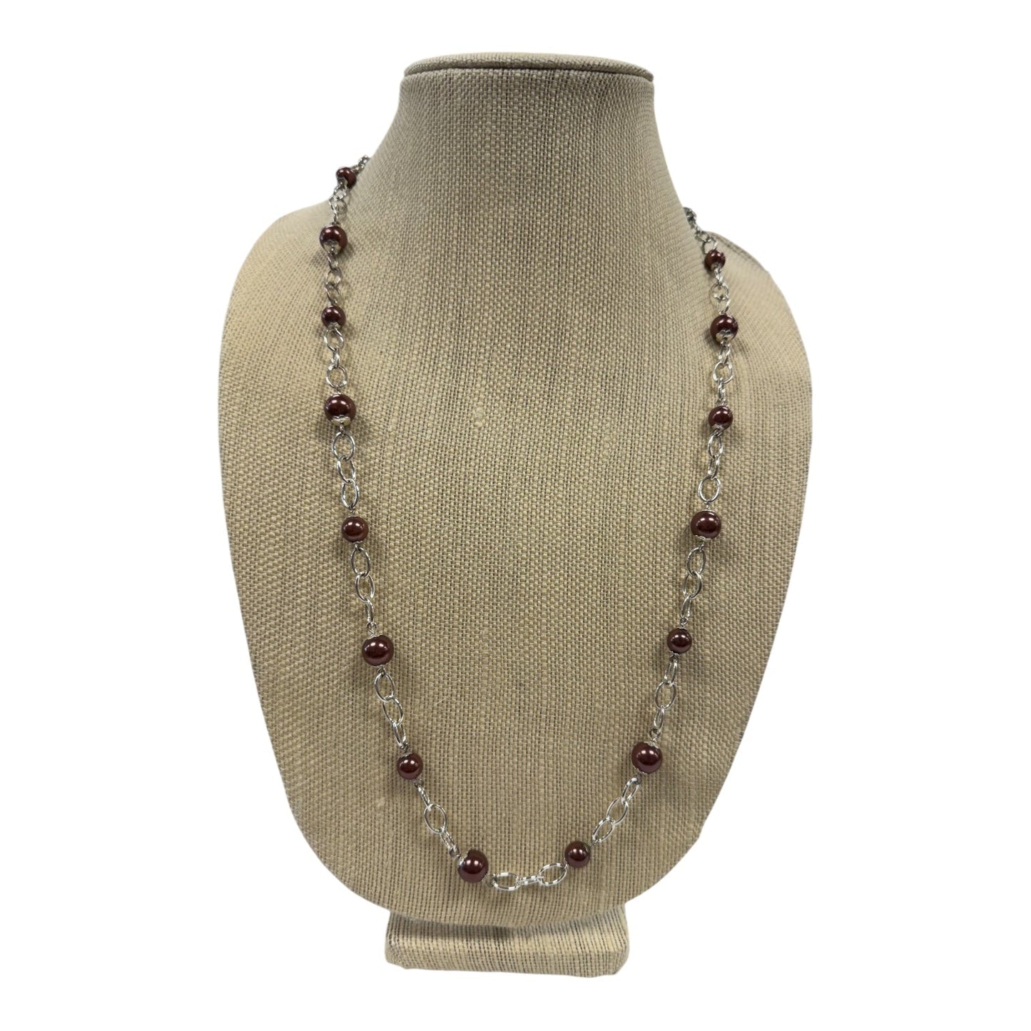 Necklace Other By Cme In Red & Silver