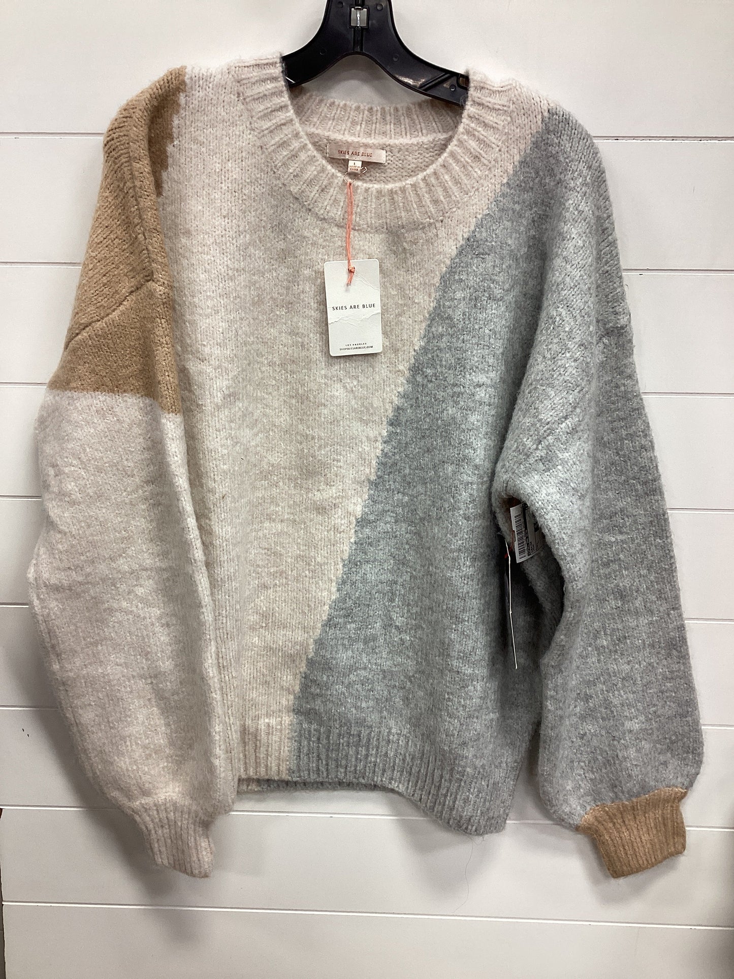 Sweater By Skies Are Blue In Cream, Size:L