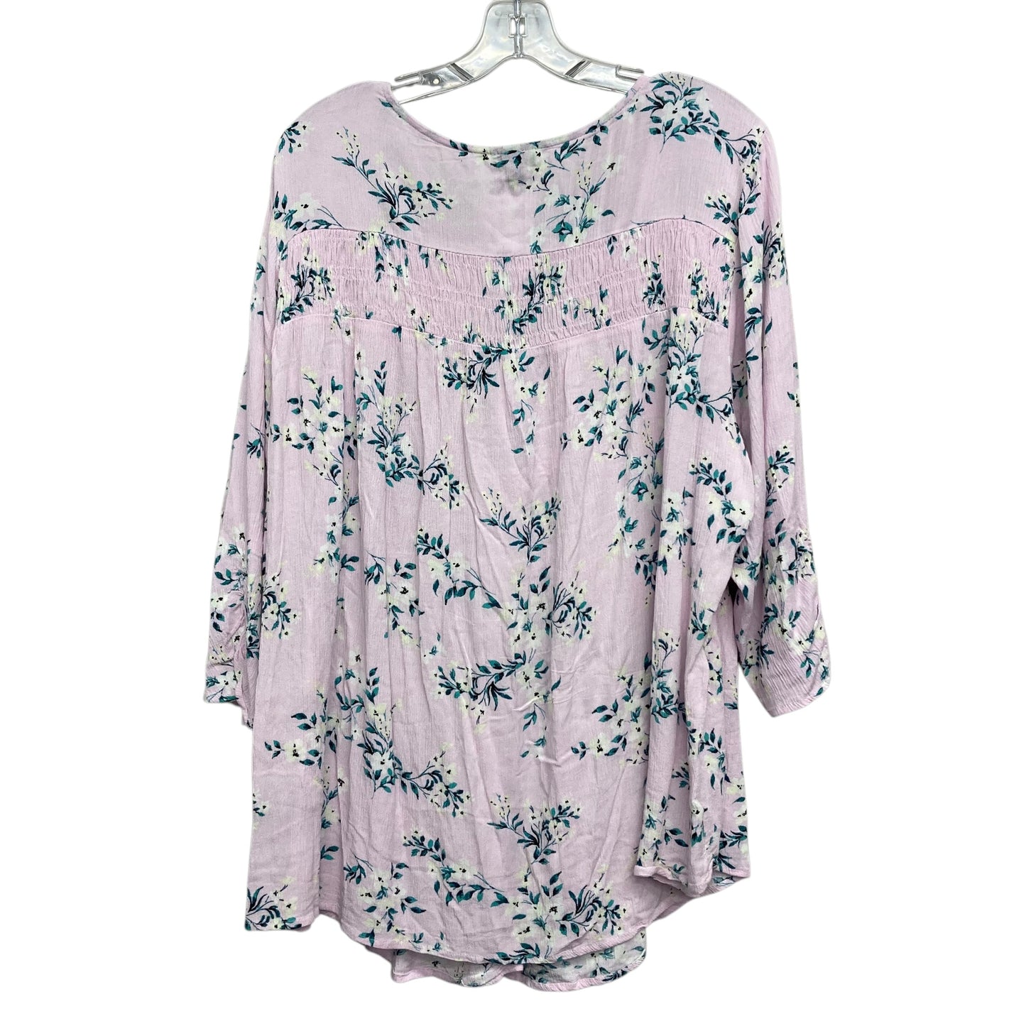 Top 3/4 Sleeve By Torrid In Pink, Size:3X