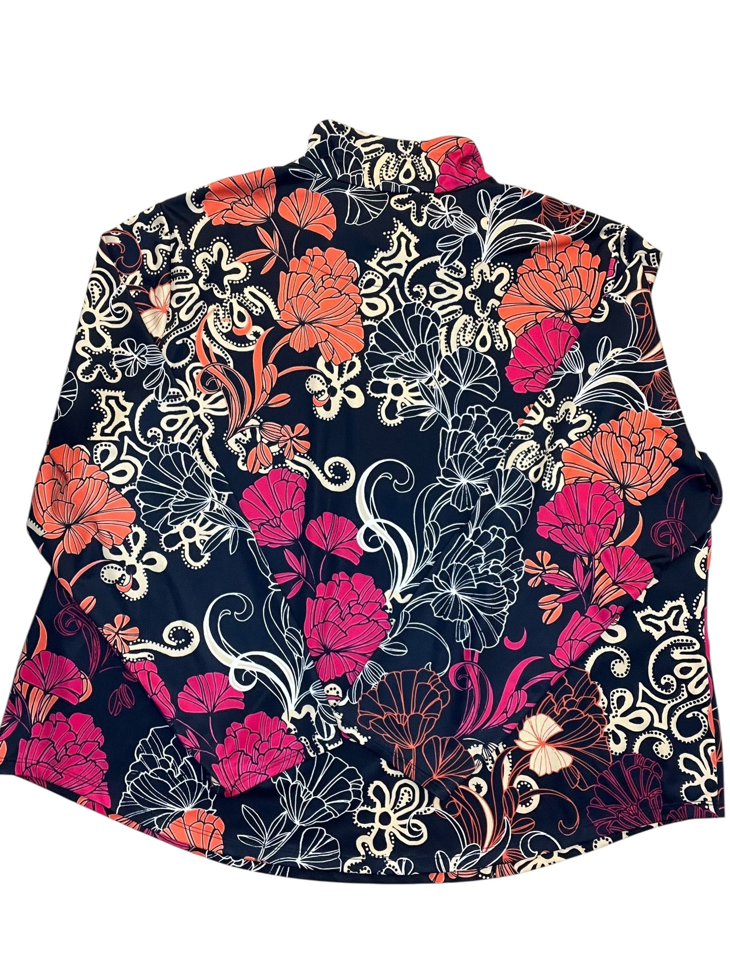 Sweatshirt Collar By Chicos In Floral Print, Size:Xxl