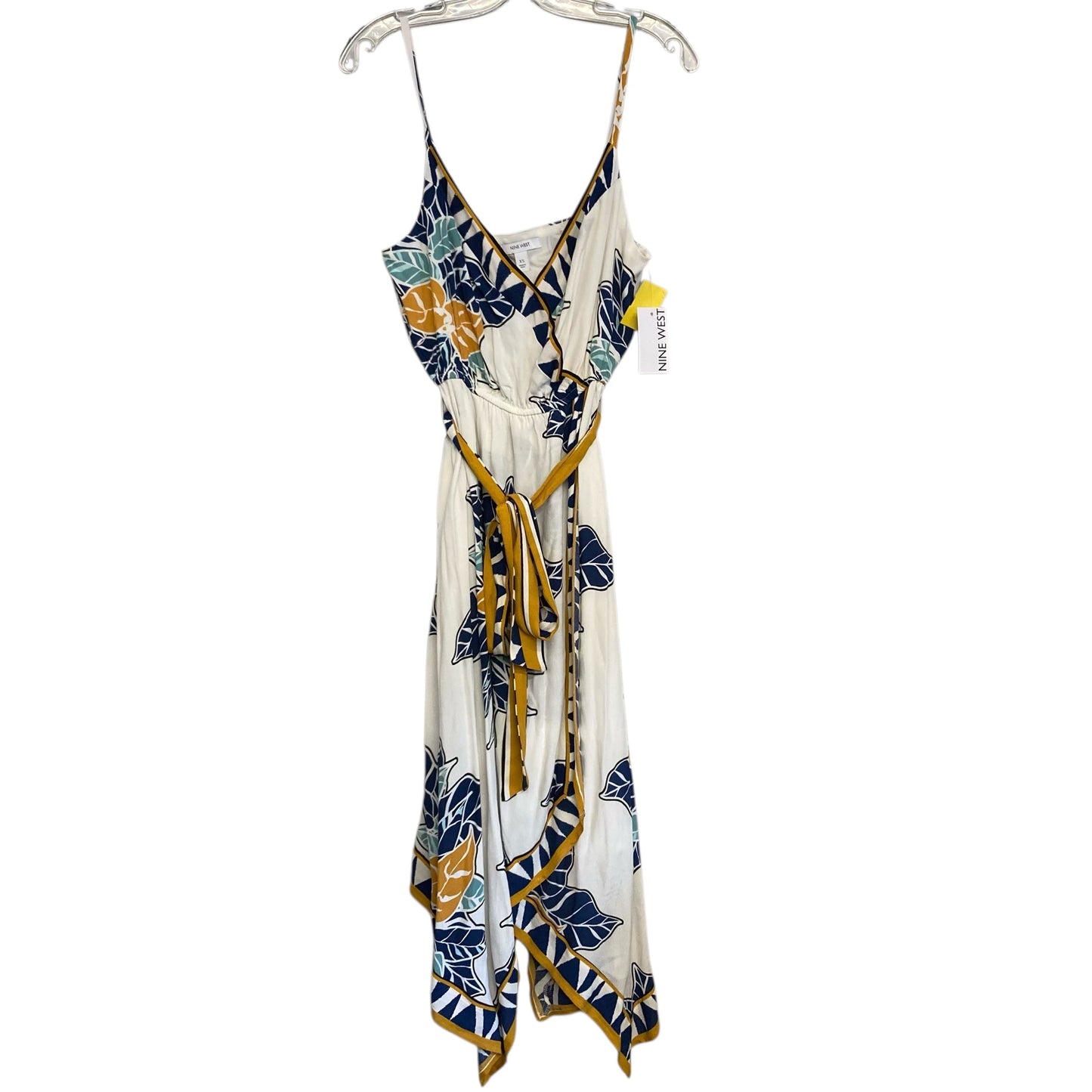 Dress Casual Maxi By Nine West In Blue & White, Size:Xs
