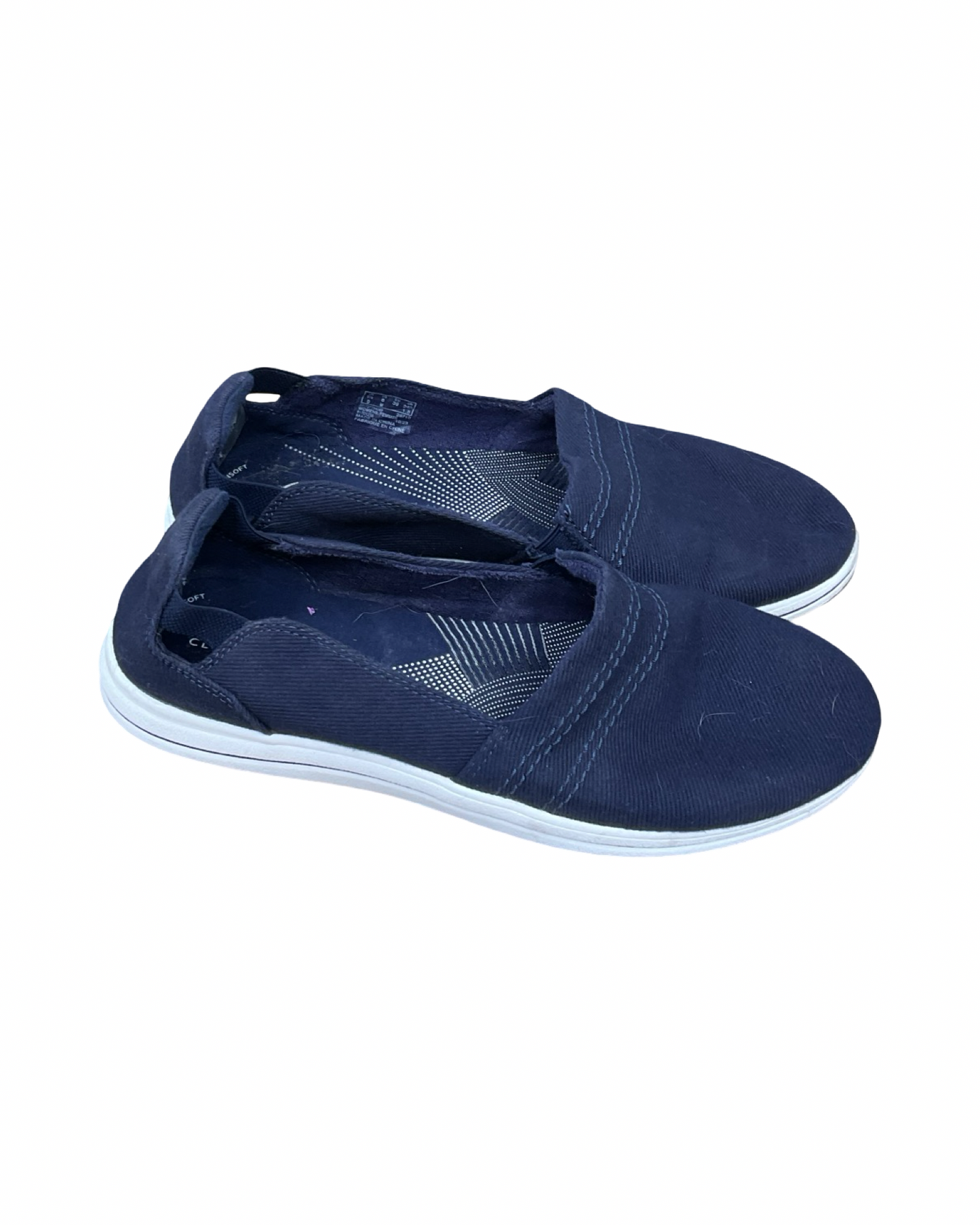 Shoes Flats By Clarks In Blue, Size:8