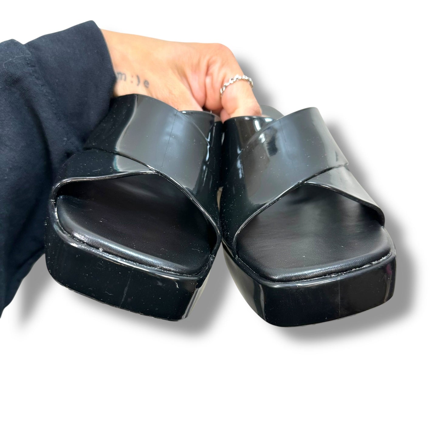 Sandals Heels Block By Jeffrey Campbell In Black, Size: 8
