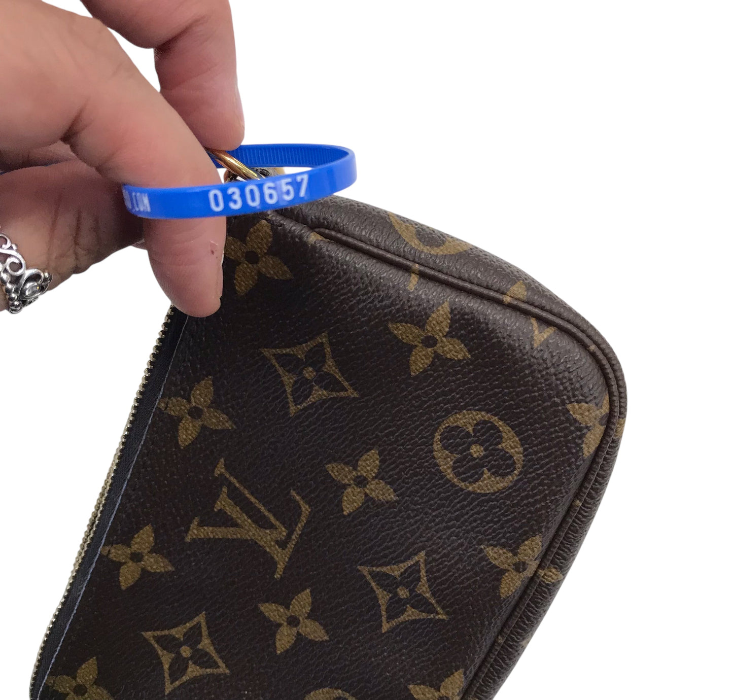 Wristlet Luxury Designer By Louis Vuitton In Brown, Size:Small