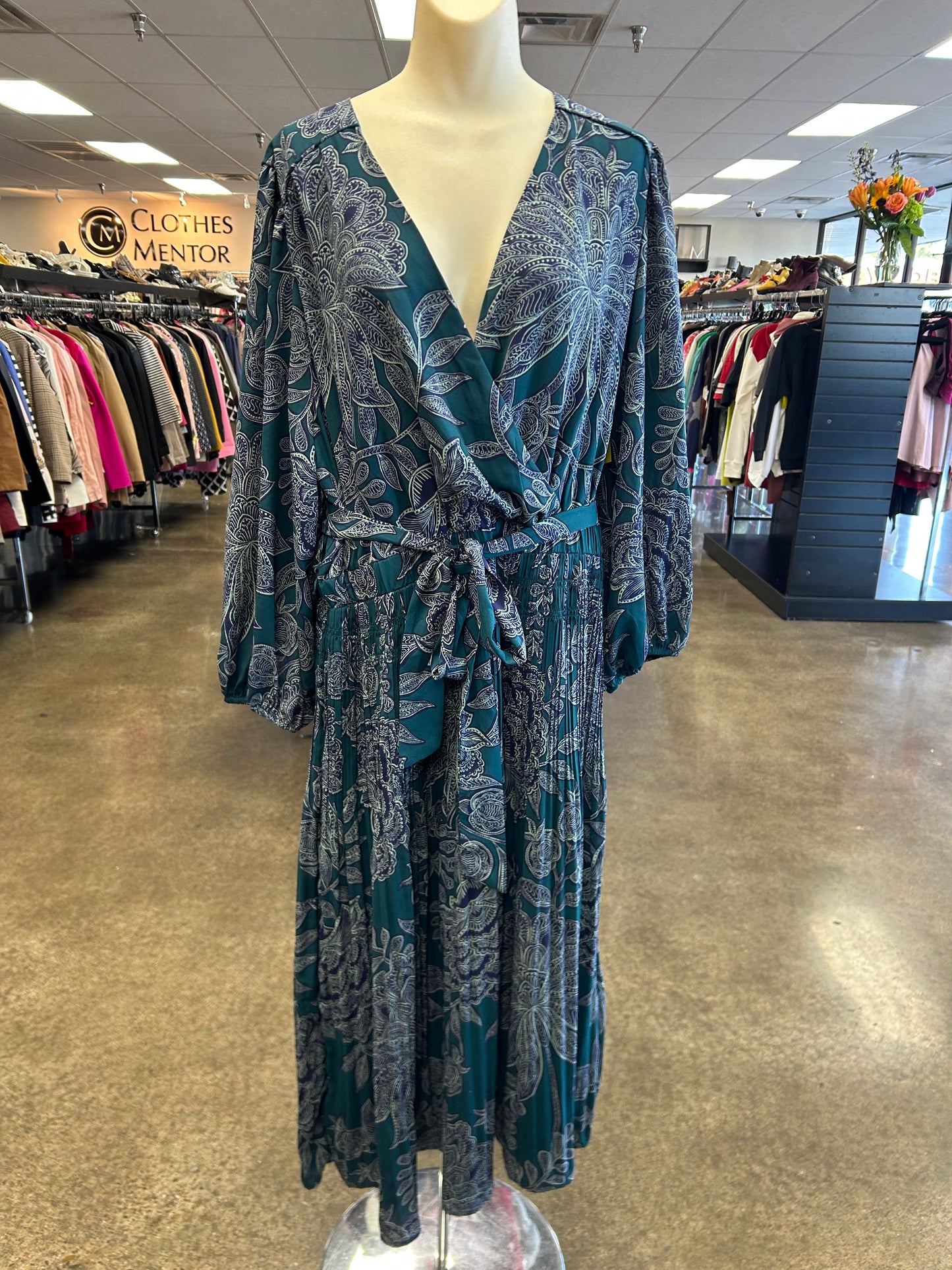 Dress Casual Maxi By Ryegrass In Green & Purple, Size:Xl