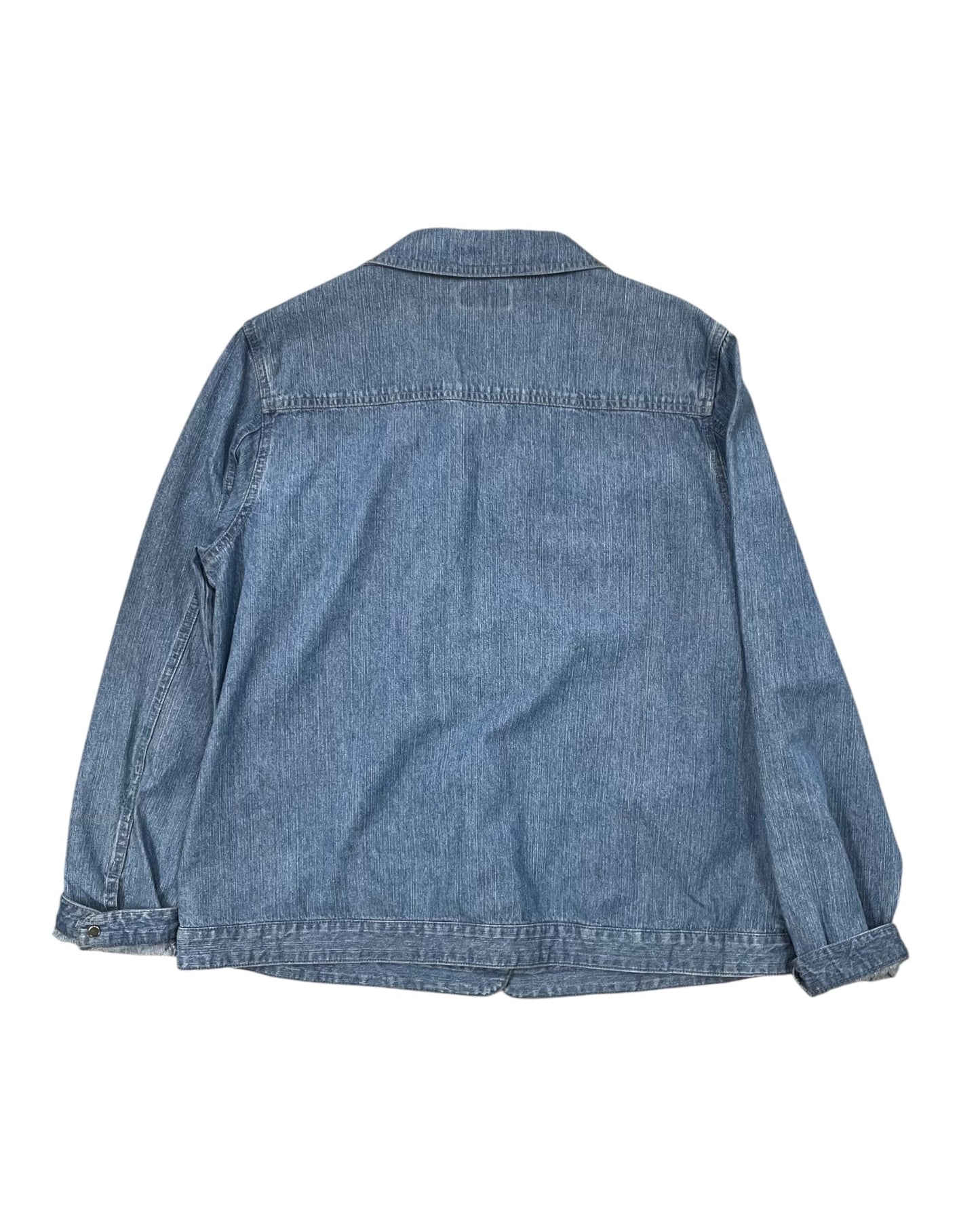 Jacket Denim By Classic Elements In Blue Denim, Size:L