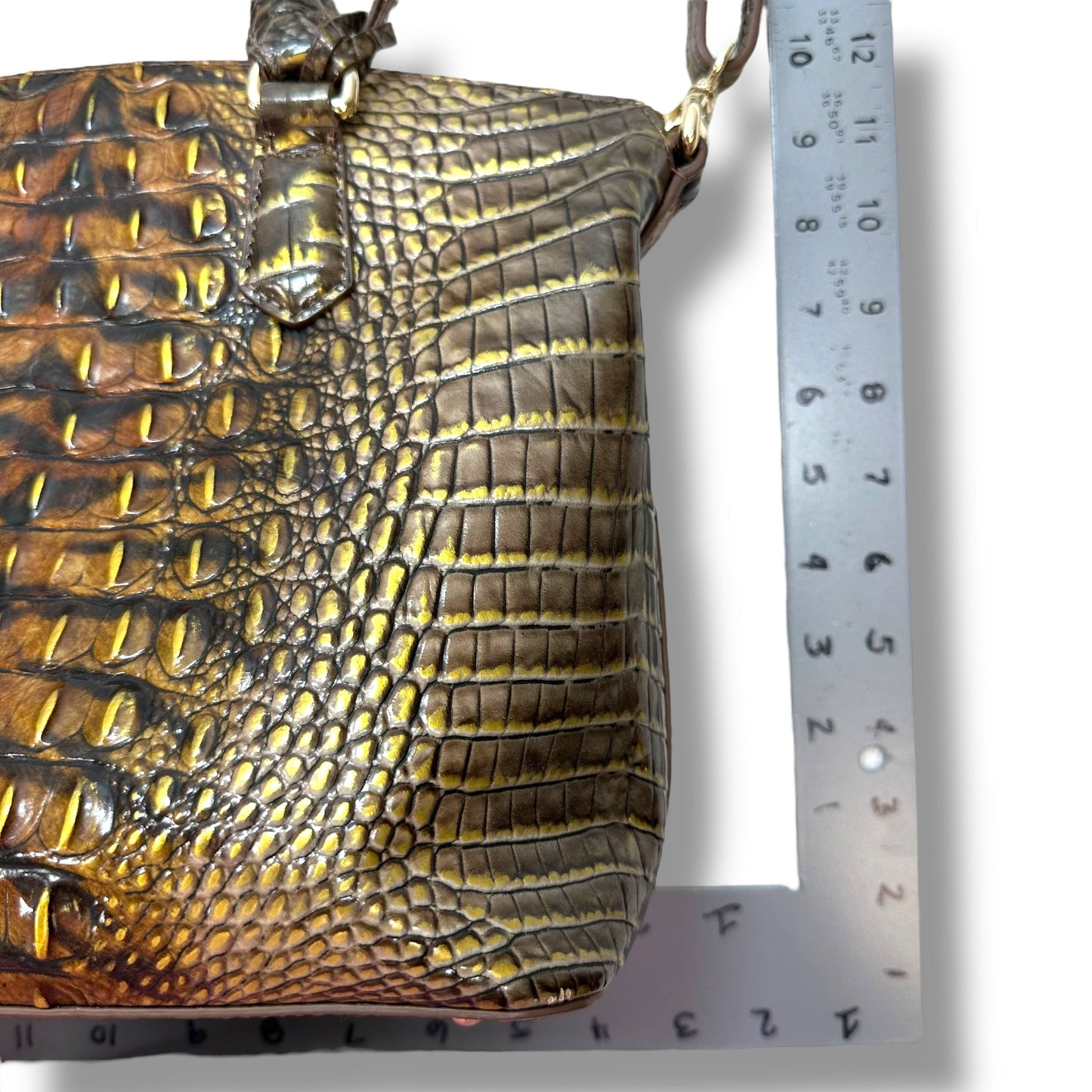 Duxbury Satchel - Instinct Ombre Melbourne Handbag Designer By Brahmin, Size: Small