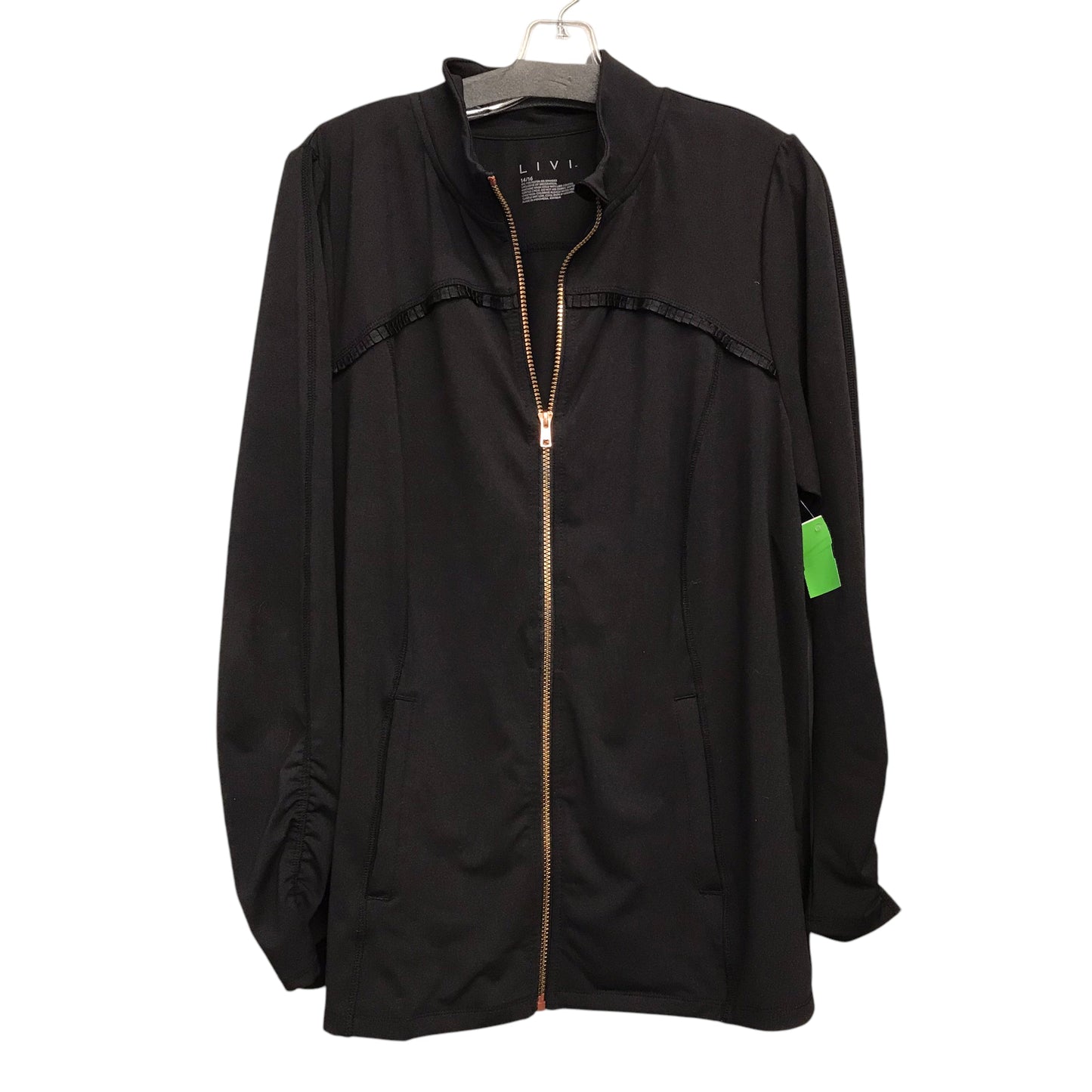 Athletic Jacket By Livi Active In Black, Size:Xl