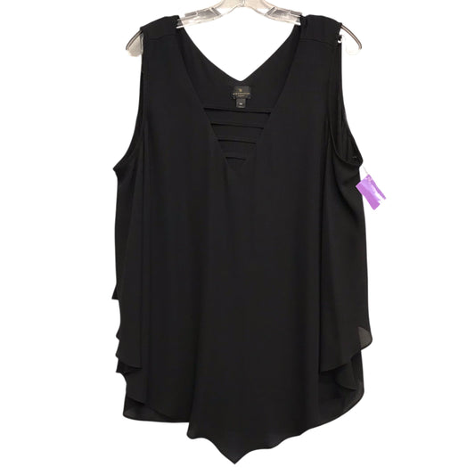 Top Sleeveless By Worthington In Black, Size:1X