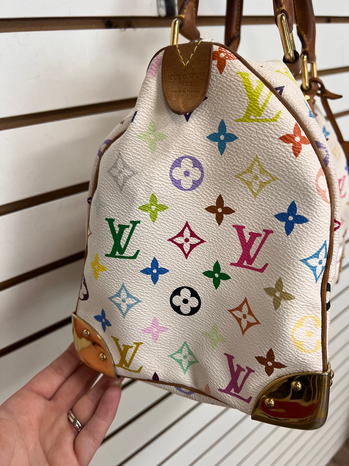 HANDBAG LUXURY DESIGNER by LOUIS VUITTON In WHITE, Size: MEDIUM