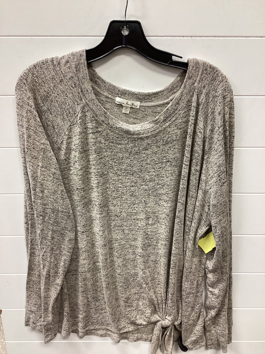 Top Ls By Nine Britton In Tan, Size:2X