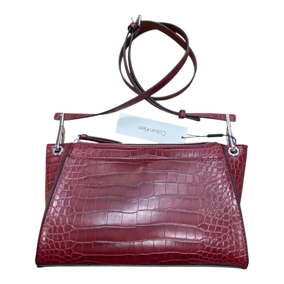 Handbag By Calvin Klein In Red, Size:Small