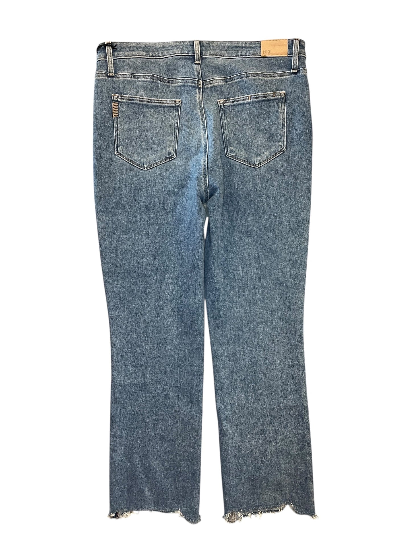 Jeans Straight By Paige In Blue Denim, Size:16