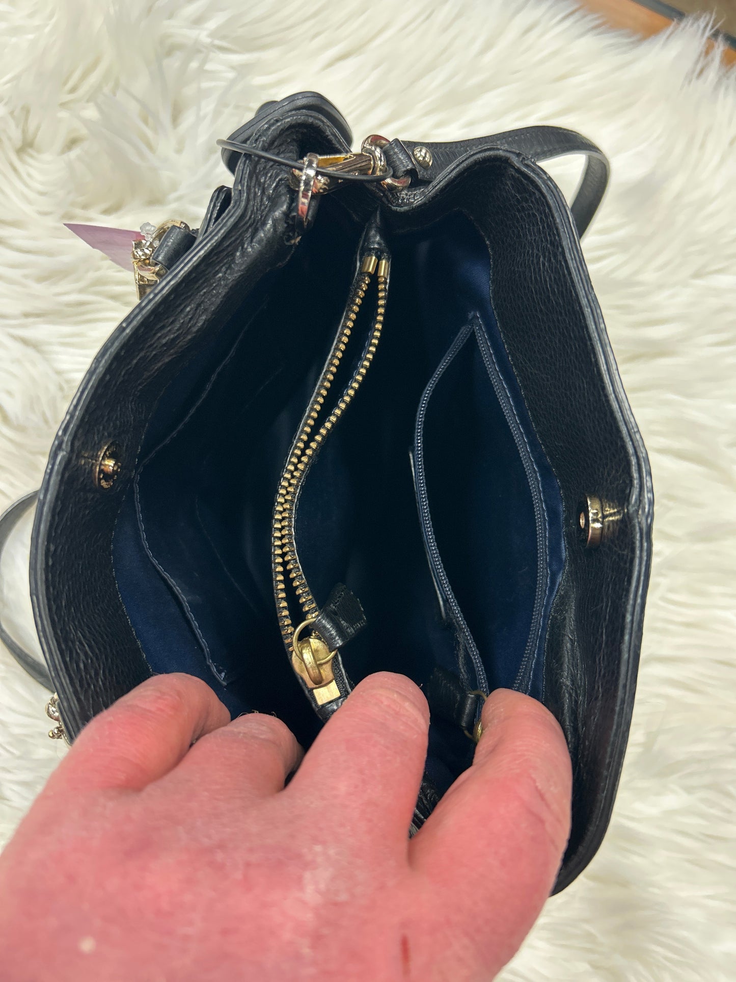 Handbag Designer By Coach In Black, Size:Medium