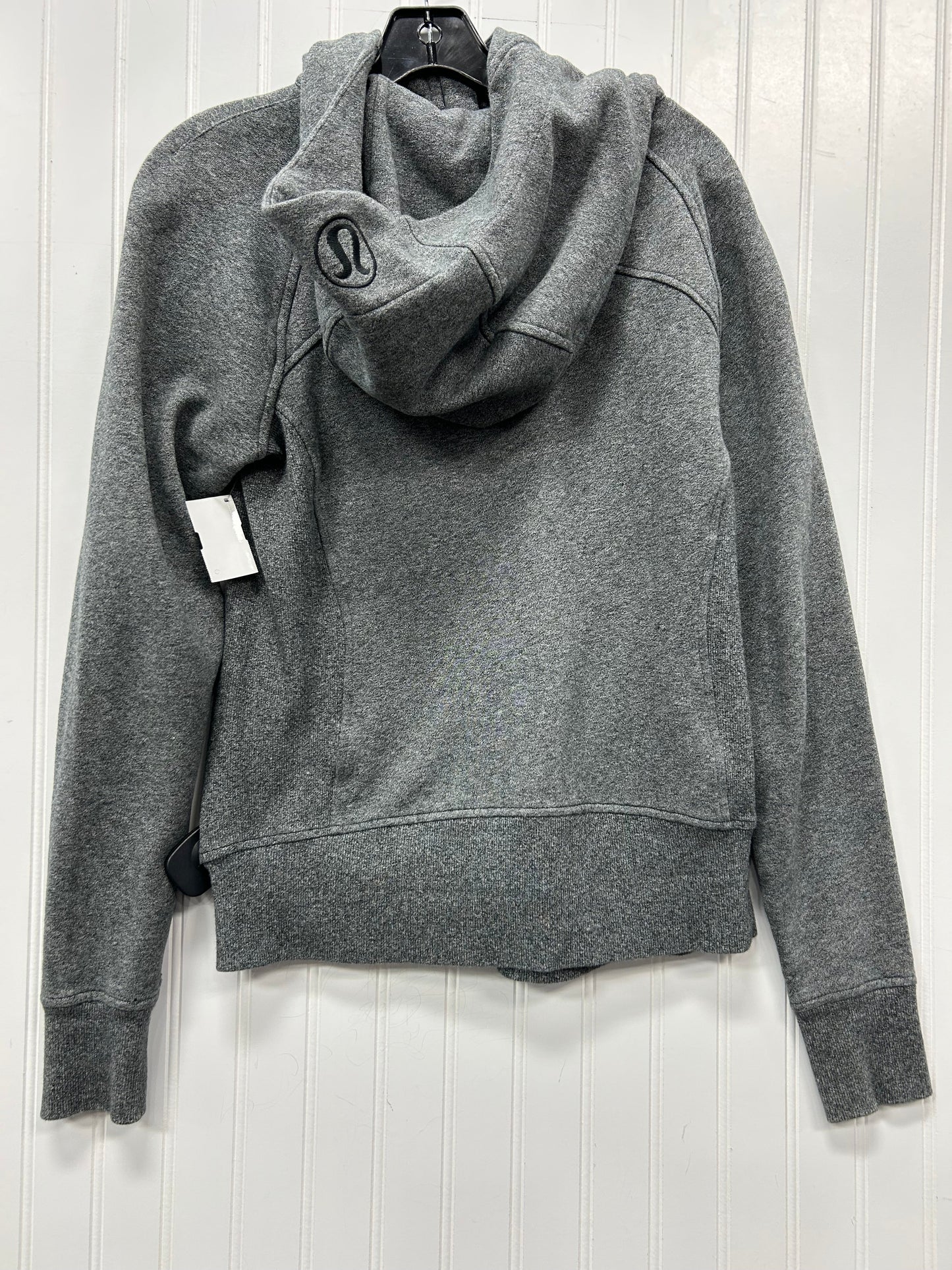 Athletic Jacket By Lululemon In Grey, Size:6