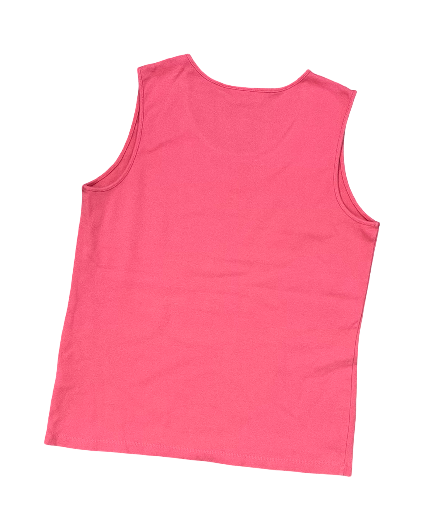 Top Sleeveless Basic By Croft And Barrow In Coral, Size:M