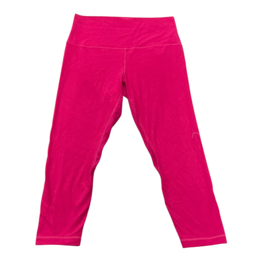 Athletic Capris By Lululemon In Pink, Size:10