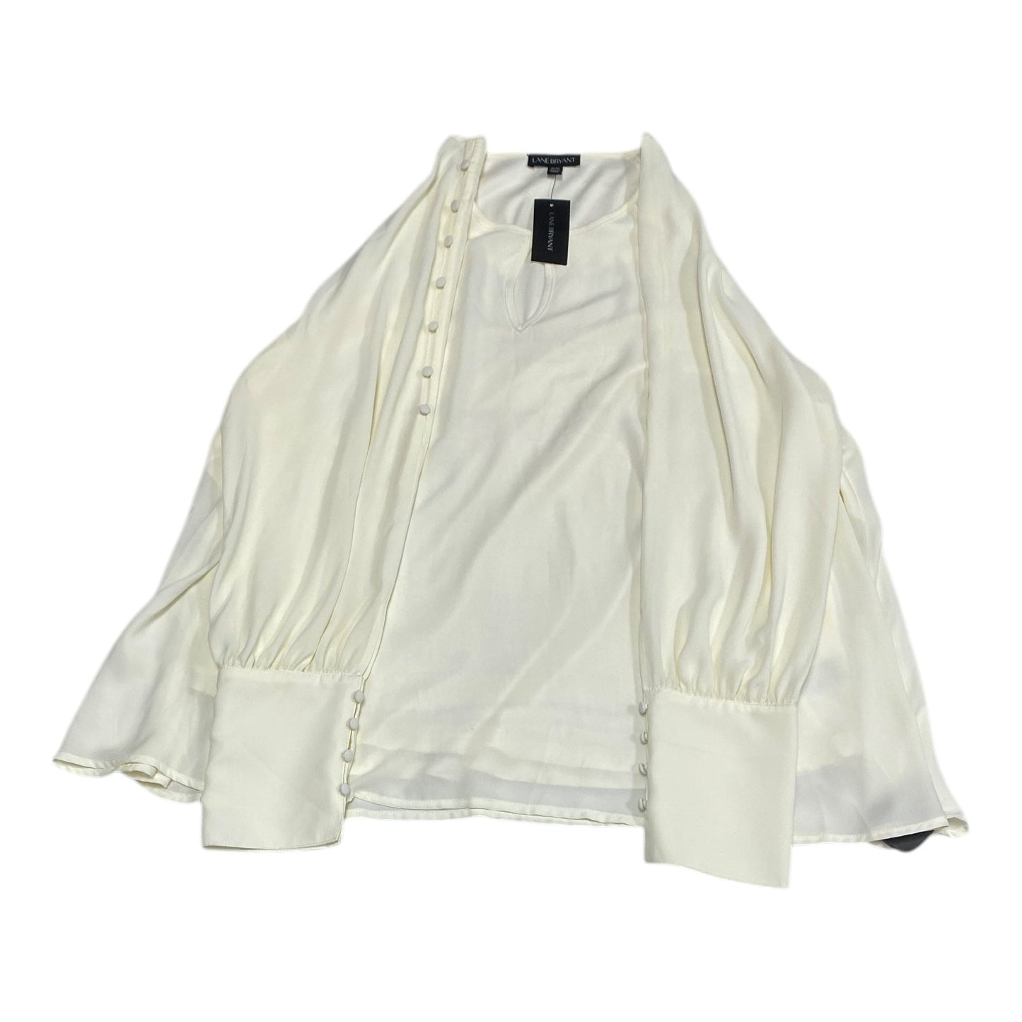 Top Ls By Lane Bryant In Cream, Size:1X