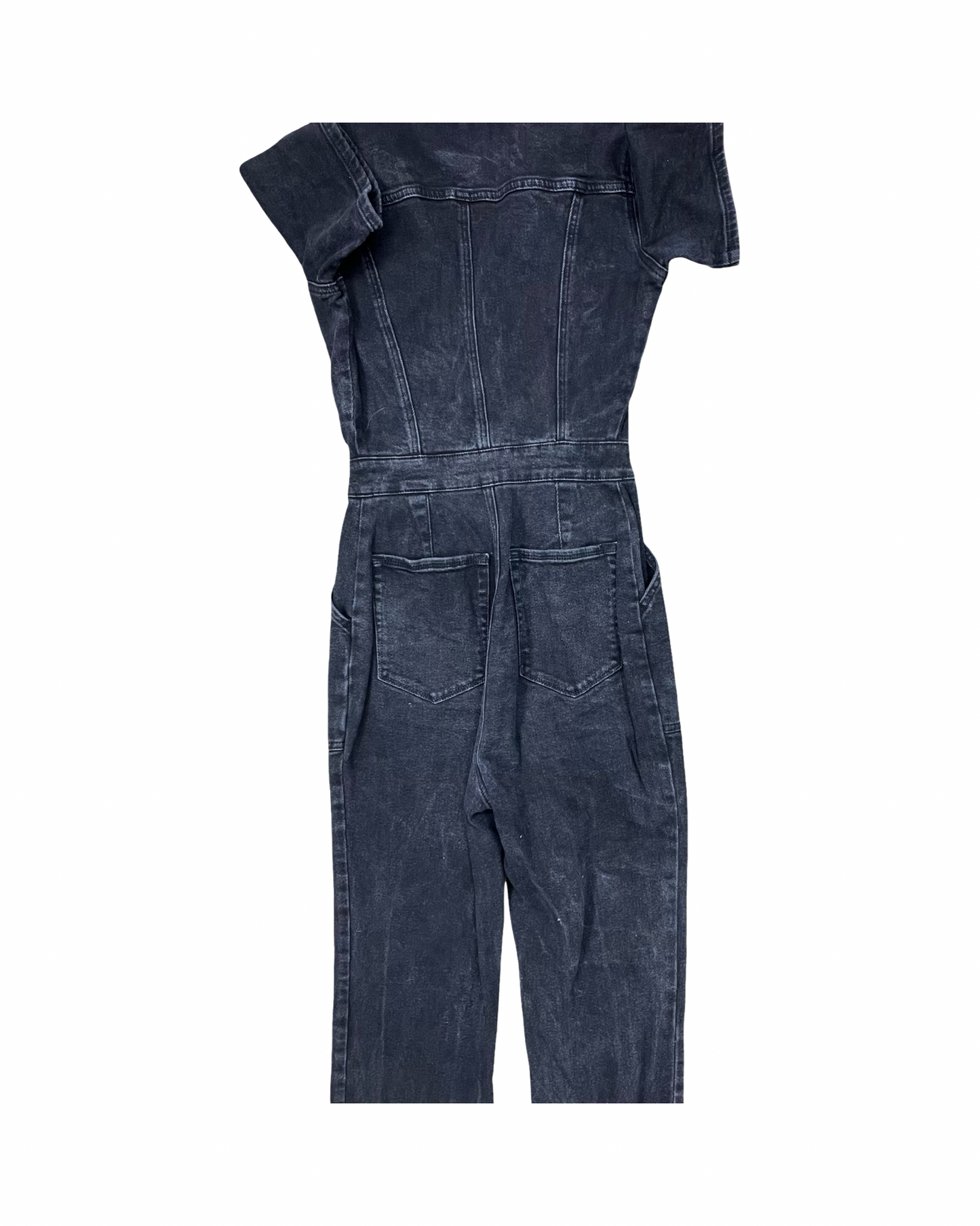 Jumpsuit By Good American In Black Denim, Size:Xs