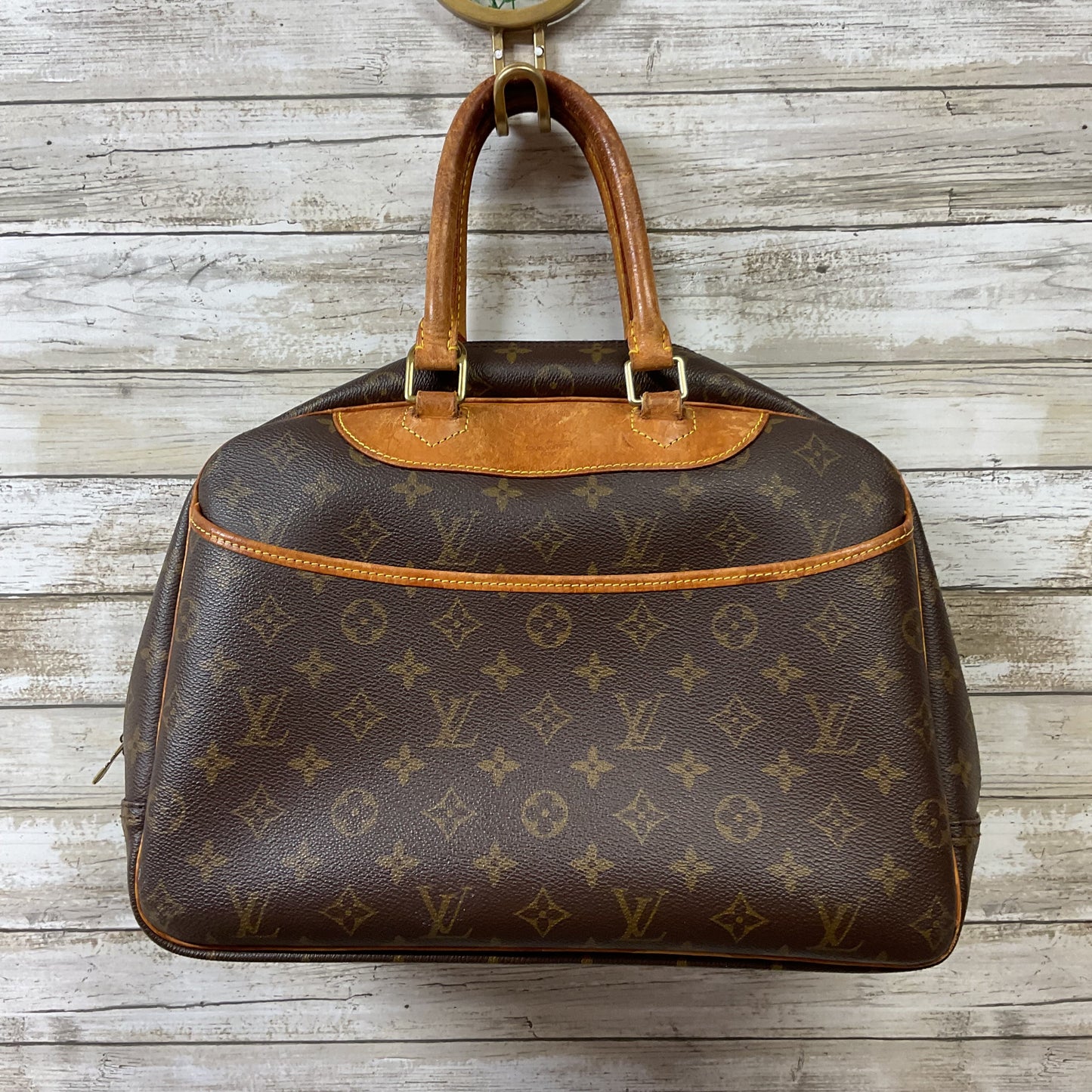 Handbag Luxury Designer By Louis Vuitton In Brown, Size:Medium