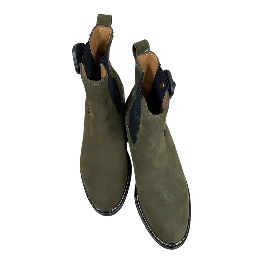 Boots Ankle Heels By Madewell In Black & Green, Size:7