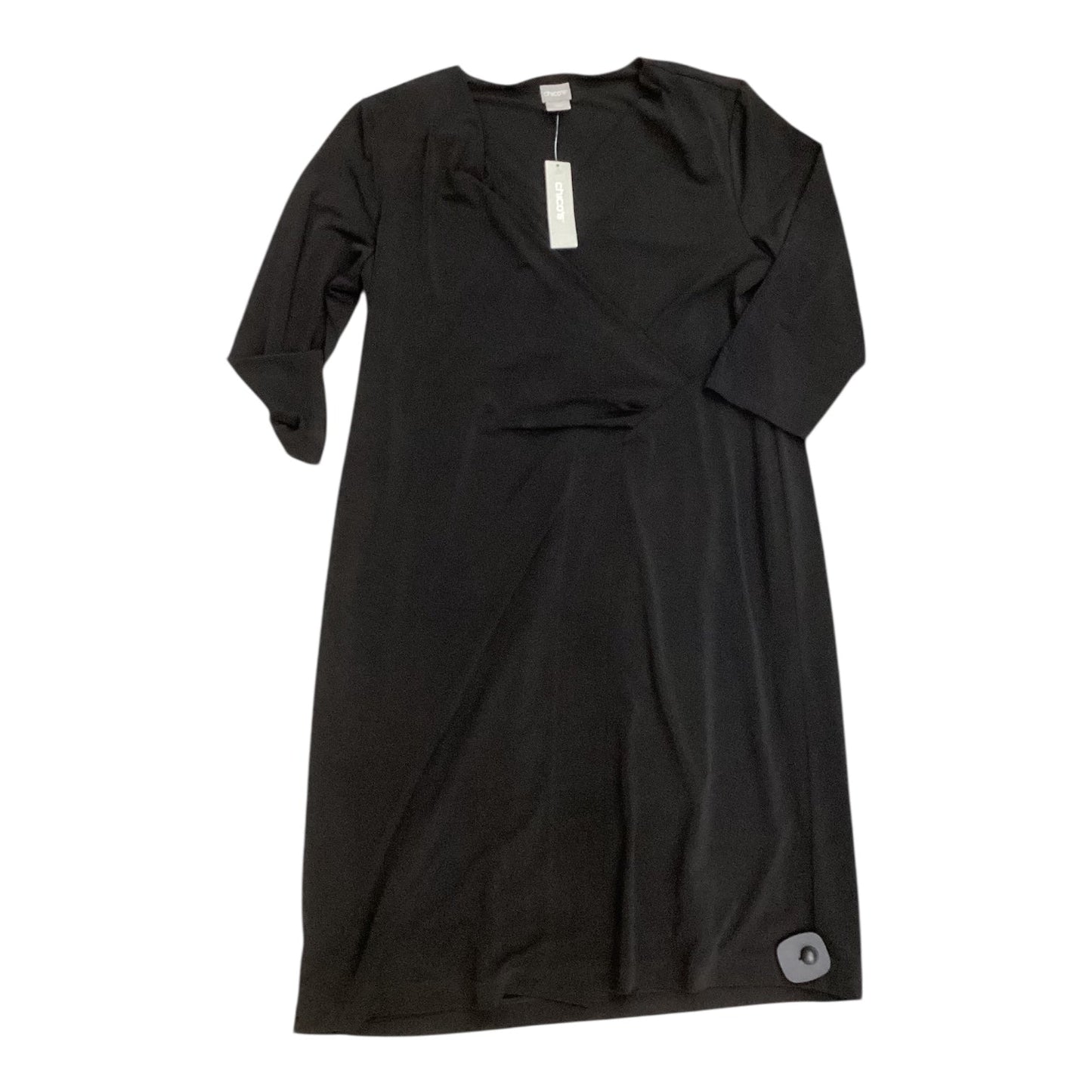 Dress Casual Midi By Chicos In Black, Size:2