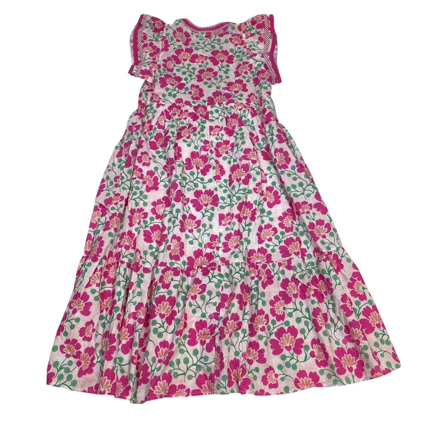 Dress Casual Midi By Entro In Green & Pink, Size:S