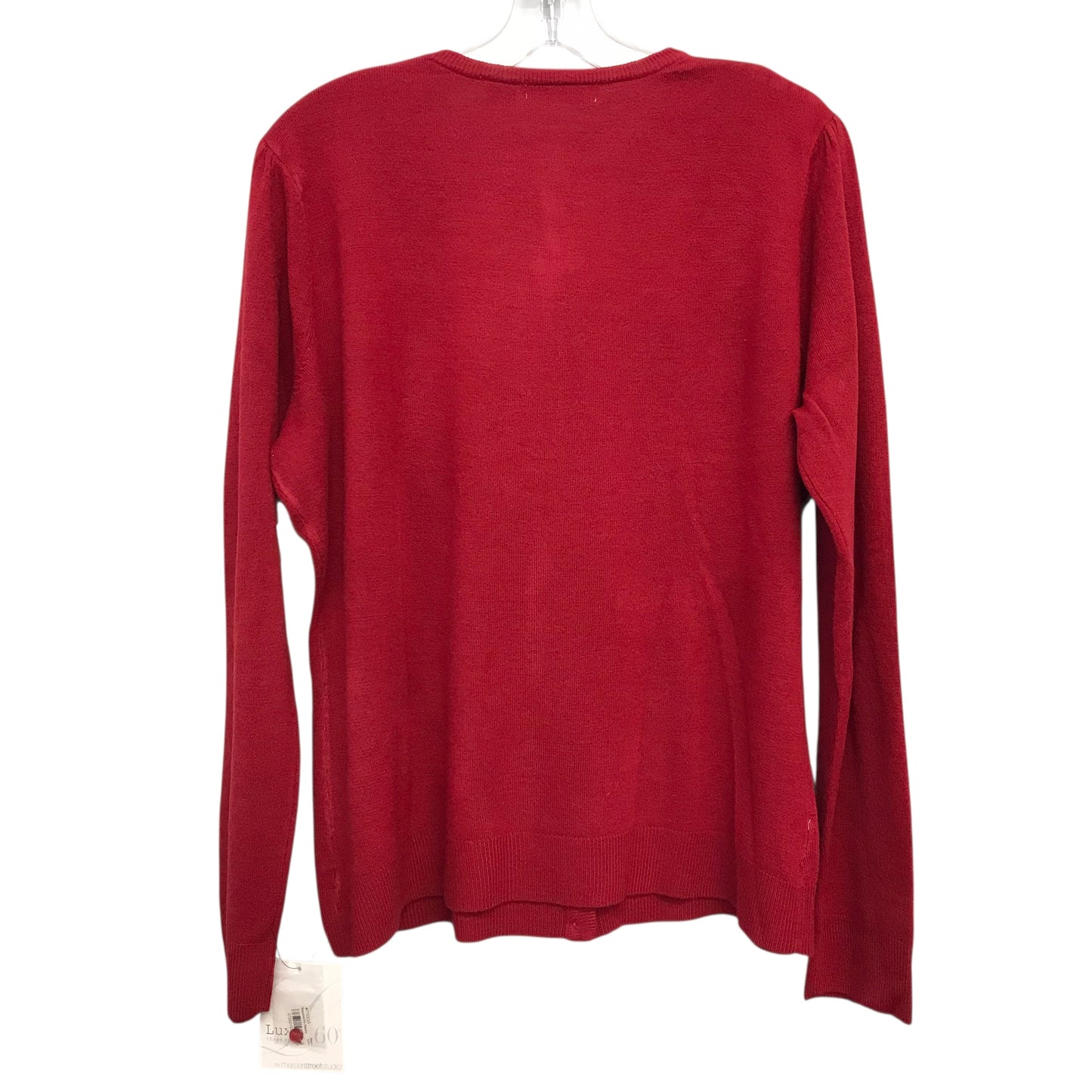 Sweater Cardigan By Luxe In Red, Size:Xl