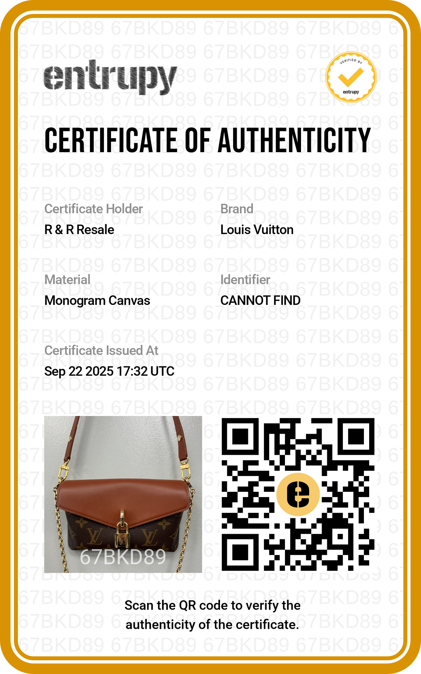 Padlock On Strap By Louis Vuitton In Brown, Size:Small
