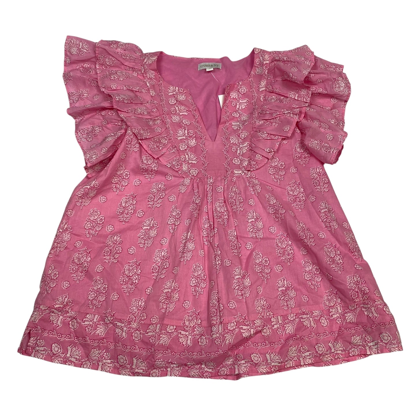 Top Sleeveless By Crown And Ivy In Pink, Size:S