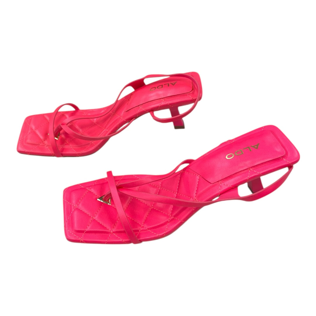 Sandals Heels Kitten By Aldo In Pink, Size:8