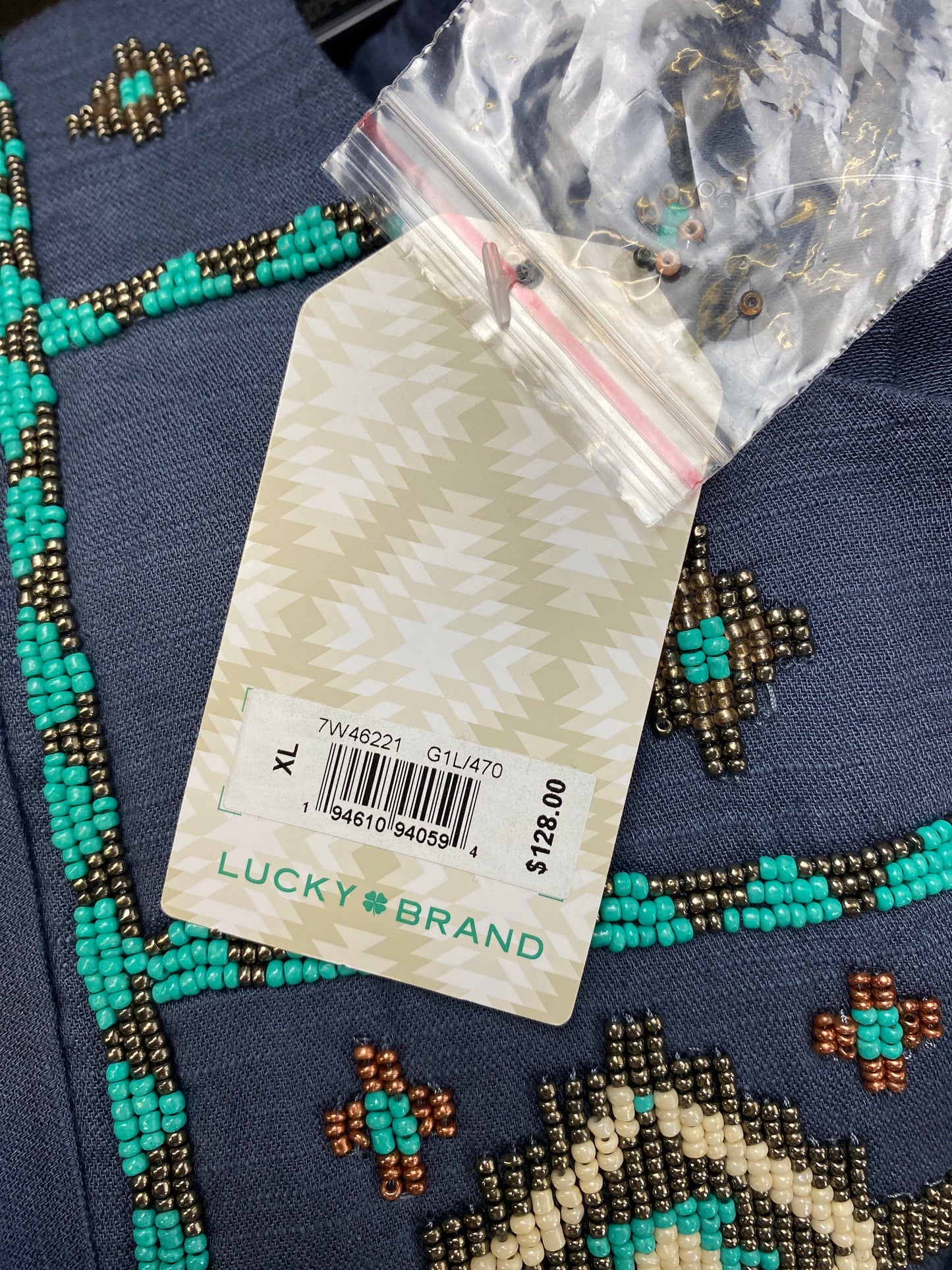Top Long Sleeve By Lucky Brand In Blue, Size: Xl