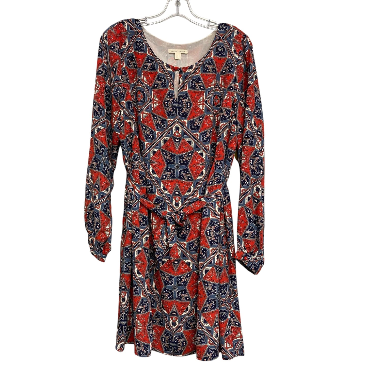 Dress Work By Paper Crown In Blue & Red & White, Size:L