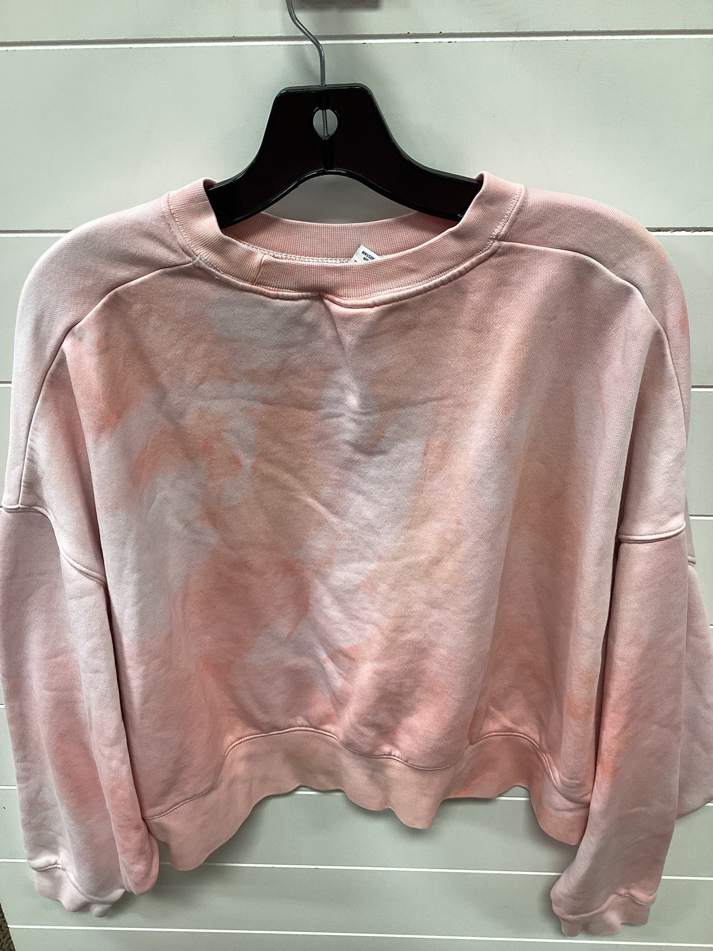 Athletic Top Ls Crewneck By Nike Apparel In Pink, Size:M