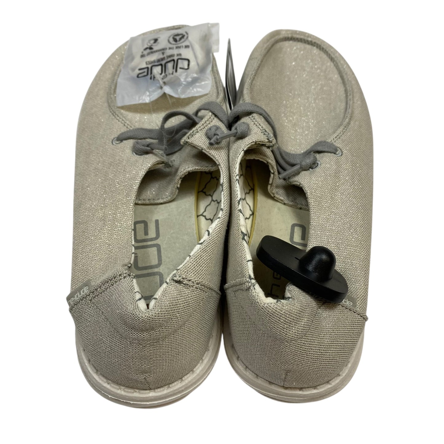 Shoes Flats By Hey Dude In Beige, Size:10
