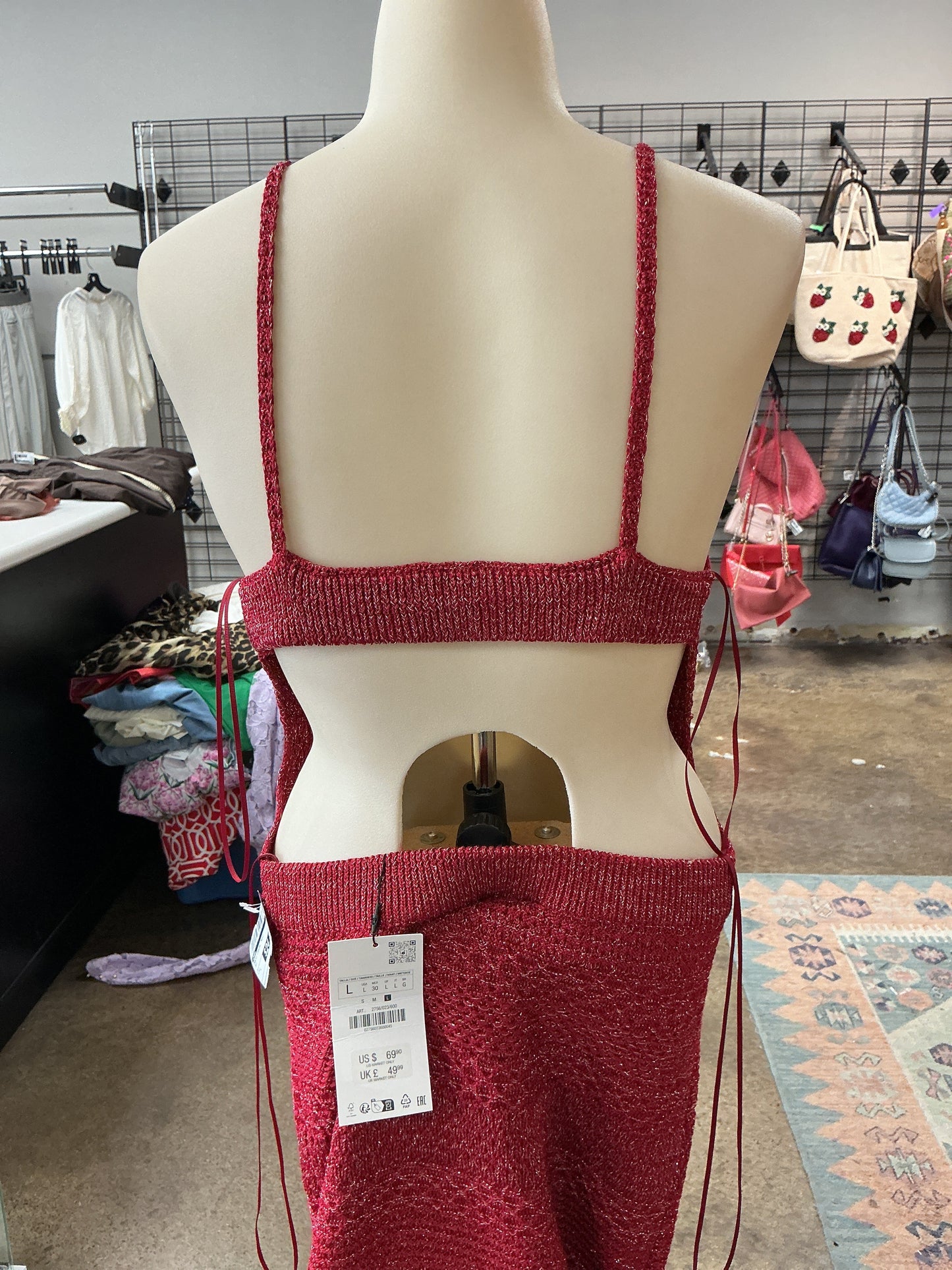 Dress Casual Maxi By Zara In Red, Size:L