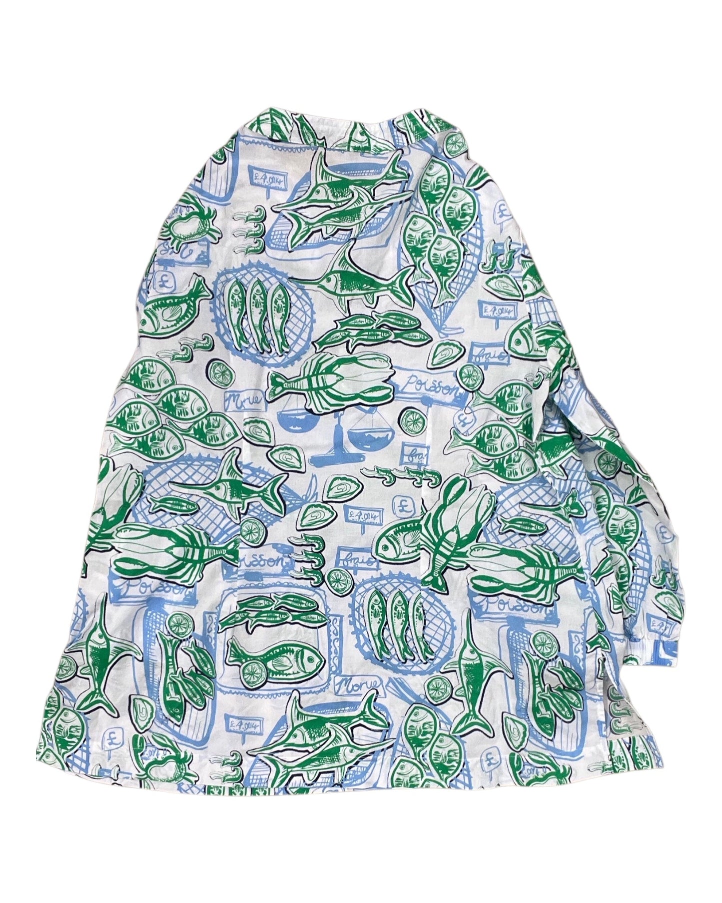 Top 3/4 Sleeve By Talbots In Blue & Green, Size:Xl