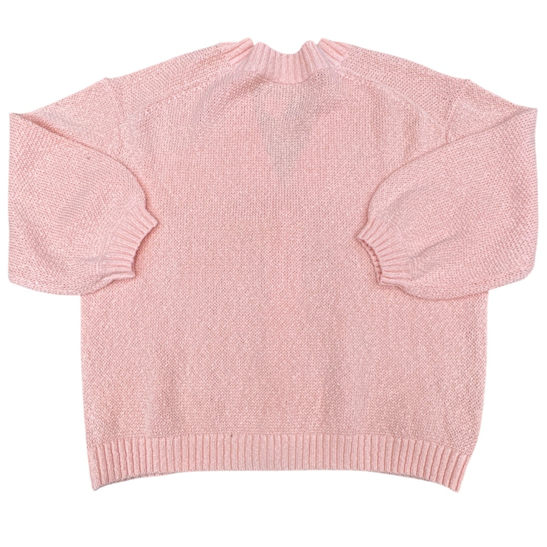 Sweater Cardigan By Loft In Coral, Size:L