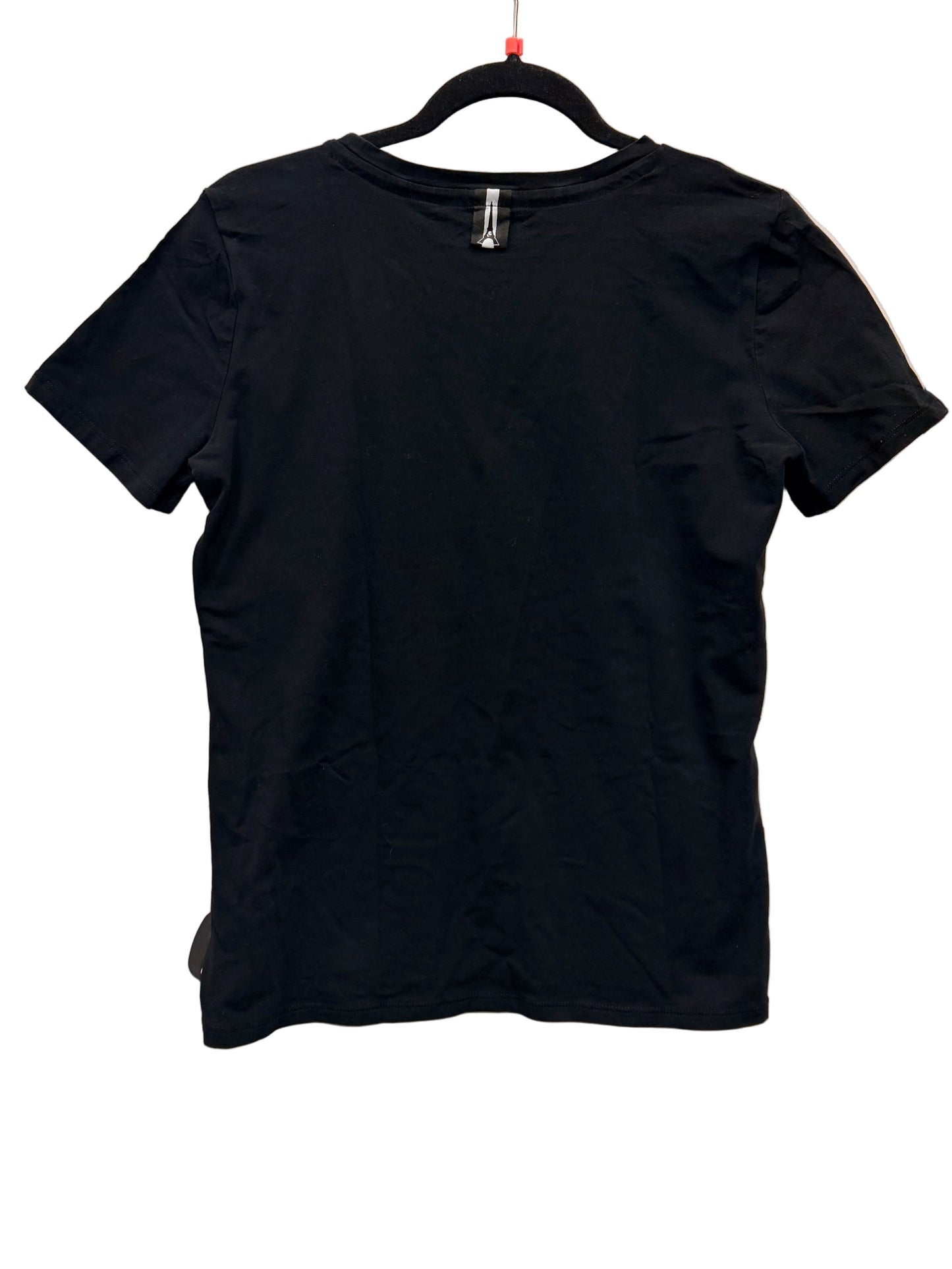 Top Short Sleeve Designer By Karl Lagerfeld In Black & Gold, Size: S