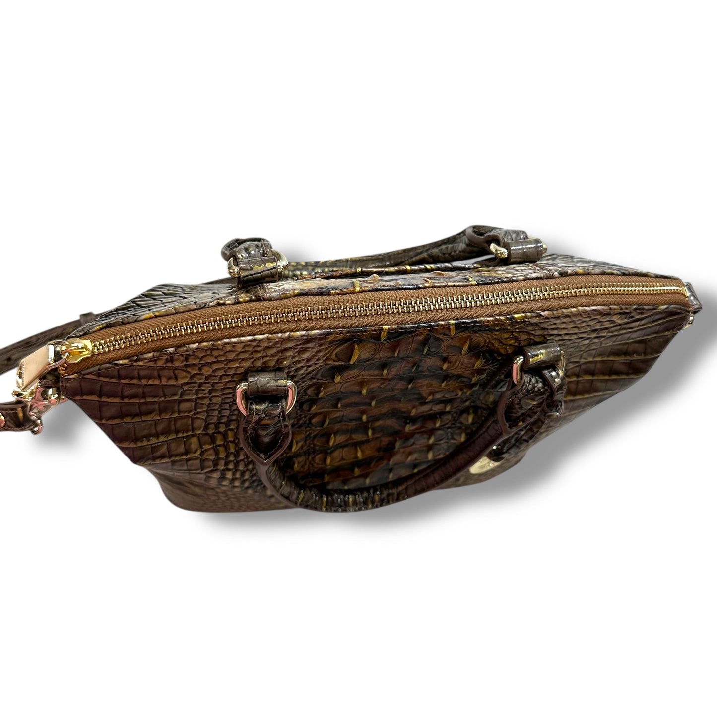 Duxbury Satchel - Instinct Ombre Melbourne Handbag Designer By Brahmin, Size: Small