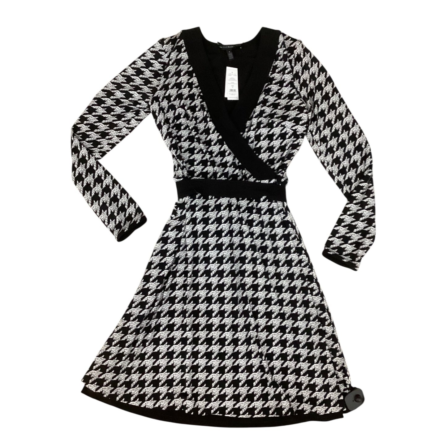 Dress Casual Midi By White House Black Market In Black & White, Size:S